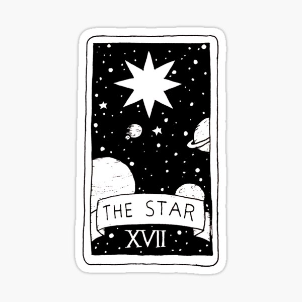 Carta del Tarot Diecisiete: La Estrella Pegatina