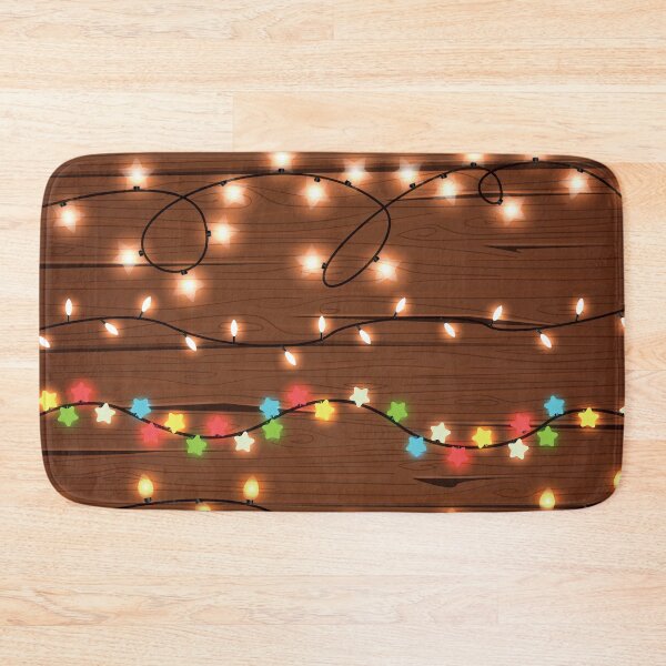 Item preview, Christmas Lights on Wooden Barn Planks designed and sold by Pink Pineapple Works.