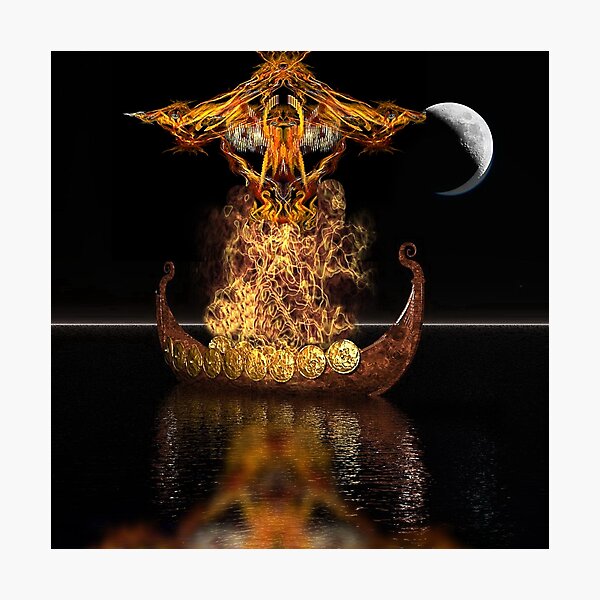 Viking Funeral revised Photographic Print