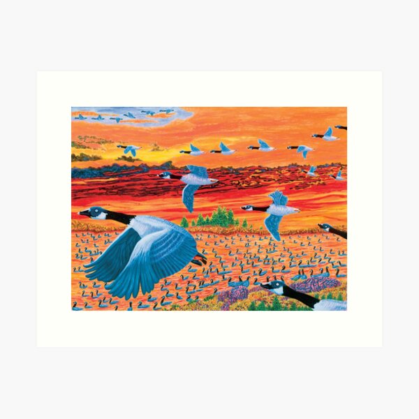 Item preview, Flying Blue Geese designed and sold by HappyBeachPress.