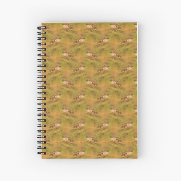 ducks feeding at Trojan pond, near Goble, Oregon pattern Spiral Notebook