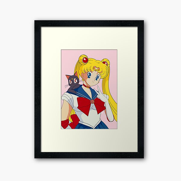 Sailor Moon Luna Wall Art Redbubble
