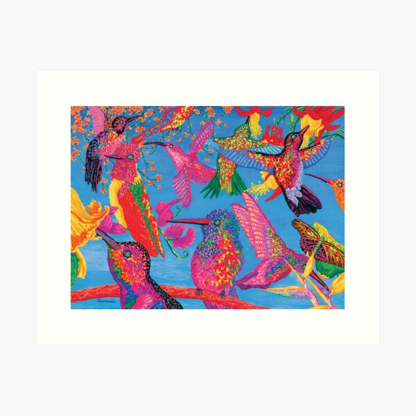 Item preview, Mosaic Hummingbirds designed and sold by HappyBeachPress.