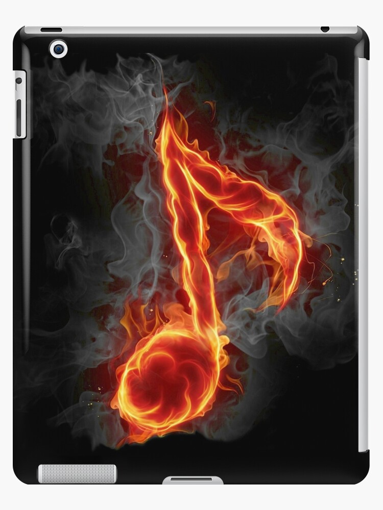 Flaming Musical Eighth Note - Rock n' Roll