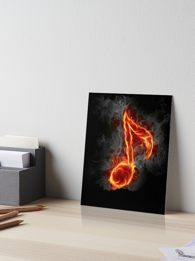 Flaming Musical Eighth Note - Rock n' Roll