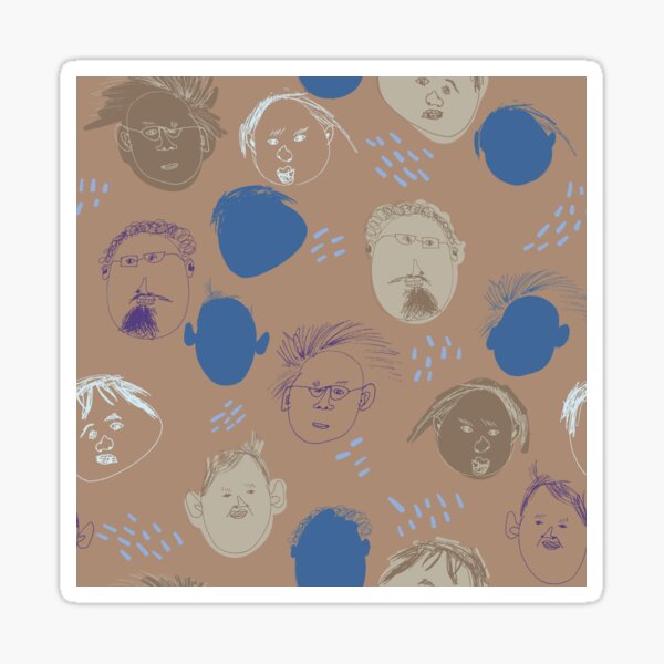 Mac - Rain - Footprints - Repeat Pattern Sticker
