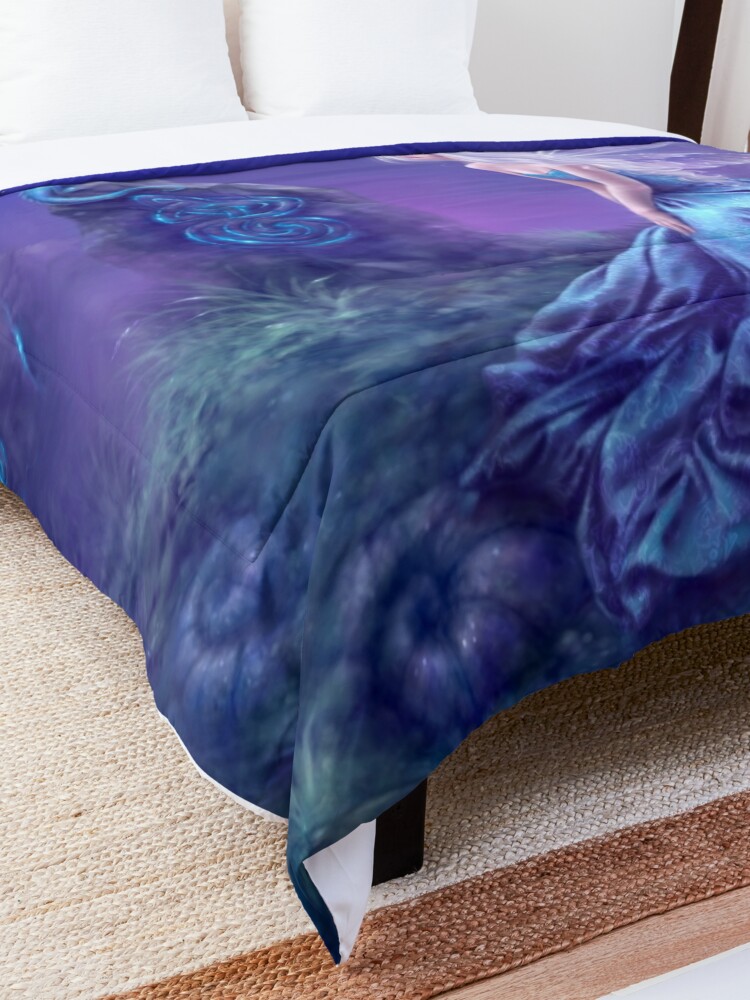 Alternate view of Luminescent Fairy & Dragon Art Comforter