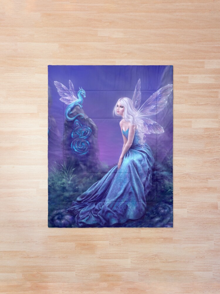 Alternate view of Luminescent Fairy & Dragon Art Comforter
