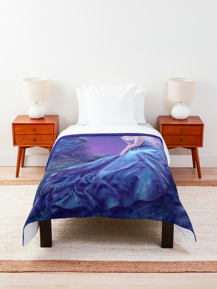 Alternate view of Luminescent Fairy & Dragon Art Comforter