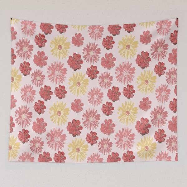 Item preview, Floral Scatter Pattern-Pink&Yellow designed and sold by subidesigns.