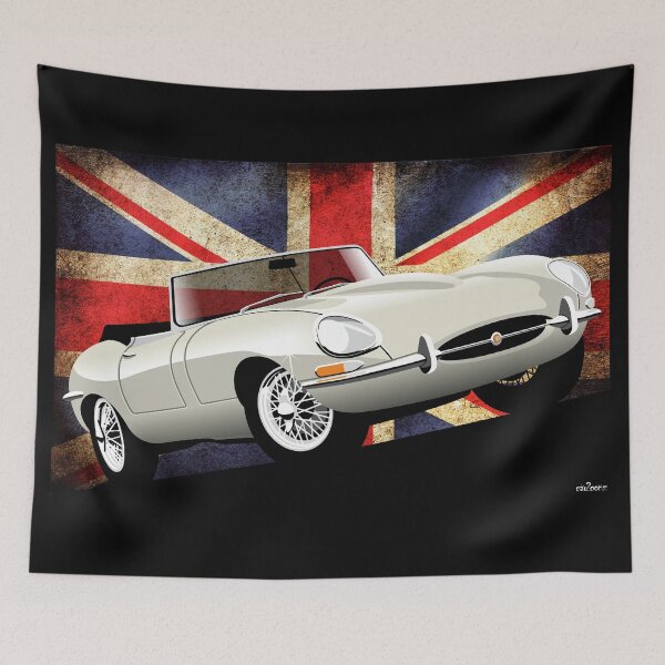 Item preview, E-type series 1 roadster - white designed and sold by car2oonz.