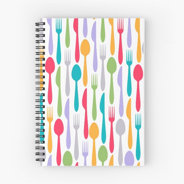 Item preview, Colorful cutlery pattern - fork, spoon and knife background. designed and sold by Reamolko.
