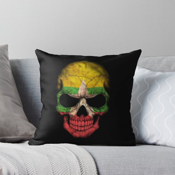 Item preview, Myanmar Flag Skull designed and sold by JeffBartels.