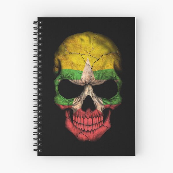 Item preview, Myanmar Flag Skull designed and sold by JeffBartels.