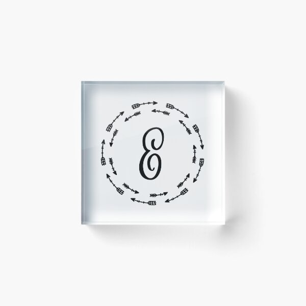 Item preview, Monogram E Arrow Circle designed and sold by simplymonogram.