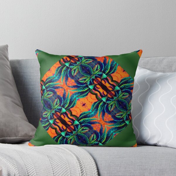 Item preview, TROPICAL OLIVE GREEN-CORAL AGAVE CACTUS PATTERN , designed and sold by sharlesart.