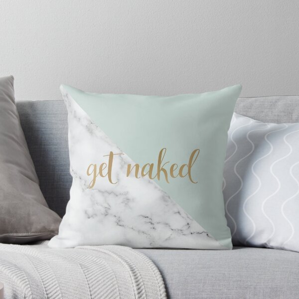 Item preview, Get Naked Bathroom and Bedroom Quote, Grey, Gold Marble designed and sold by meggydesigns.