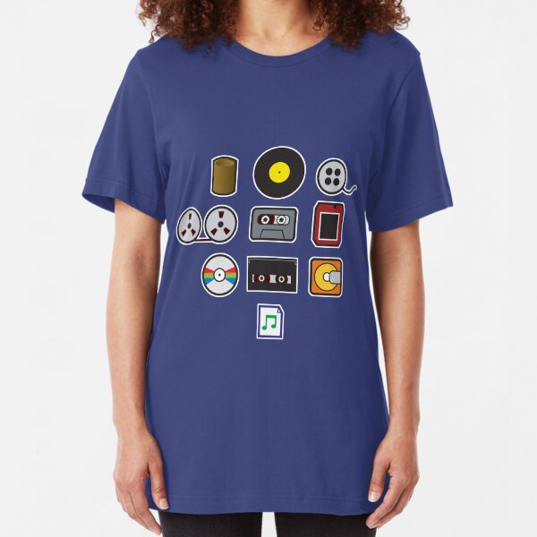 Portable Sound Icons Slim Fit T-Shirt