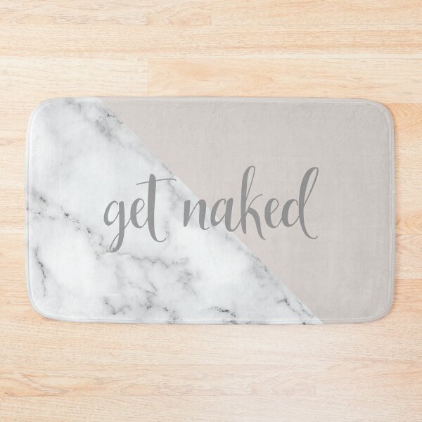 Item preview, Get Naked Bathroom and Bedroom Quote, Blush Pink, Grey, Marble designed and sold by meggydesigns.