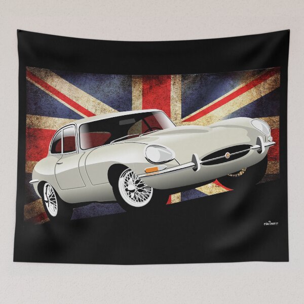 Item preview, E-type series 1 coupe - white designed and sold by car2oonz.