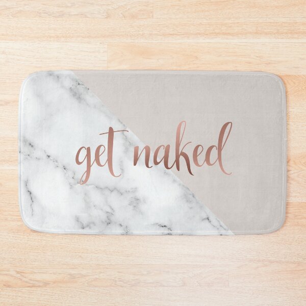 Item preview, Get Naked Bathroom and Bedroom Quote, Blush Pink, Rose Gold, Marble designed and sold by meggydesigns.