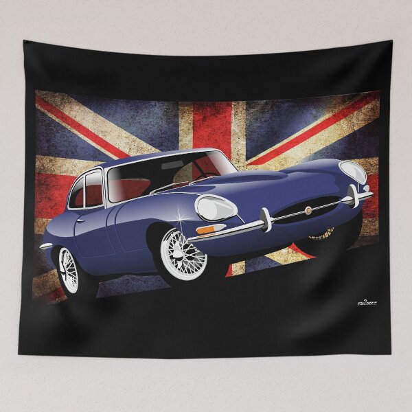 Item preview, E-type series 1 coupe - blue designed and sold by car2oonz.