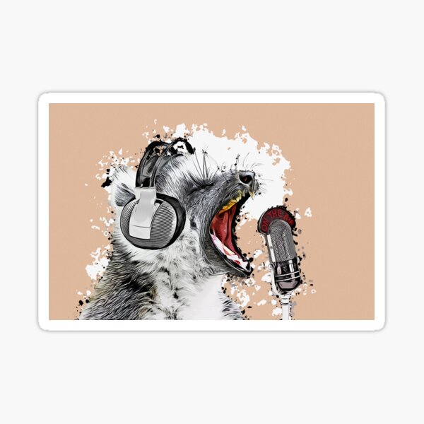 Singing Lemur Sticker