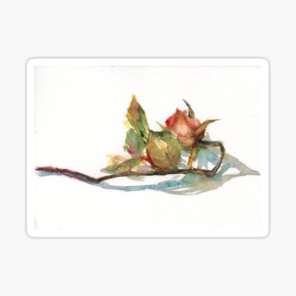 DAILY ROSE PAINTING DAY1412 20190620THU Sticker