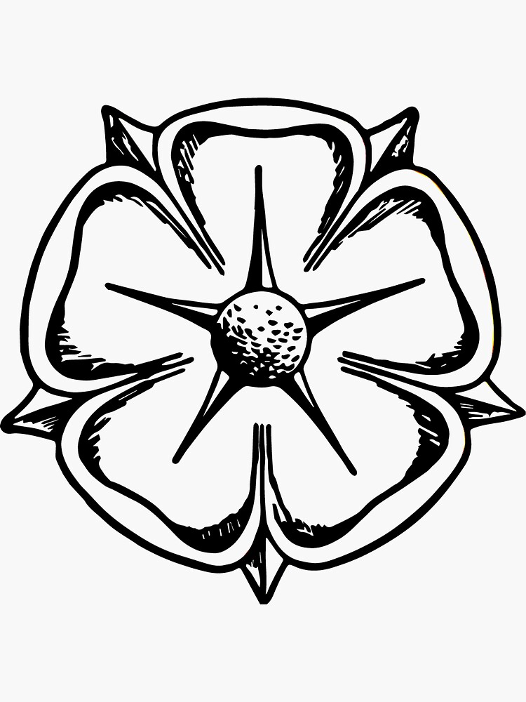 "Lippische Rose - Schwarz Weiß" Sticker von flomei242 ...