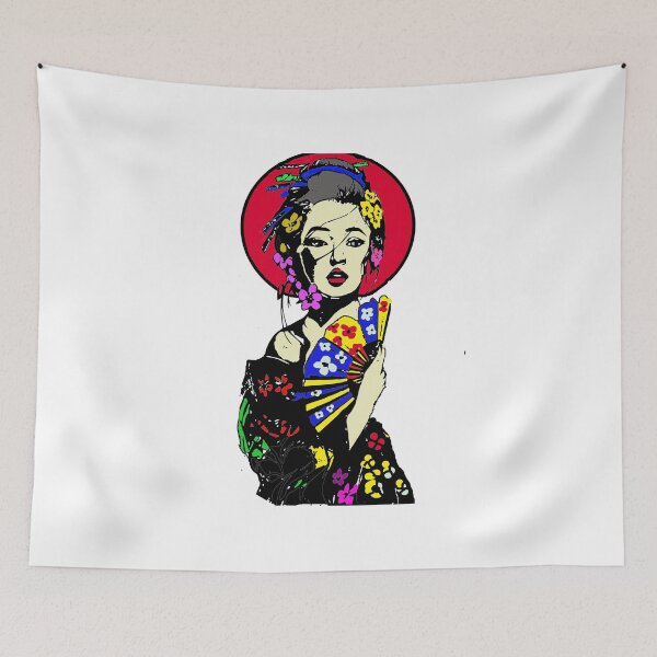 Item preview, Japanese Lady with Fan designed and sold by EightWinds.