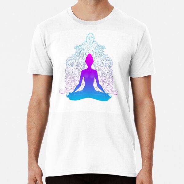 Floral Woman Yoga Pose T-shirt Design Vector Download