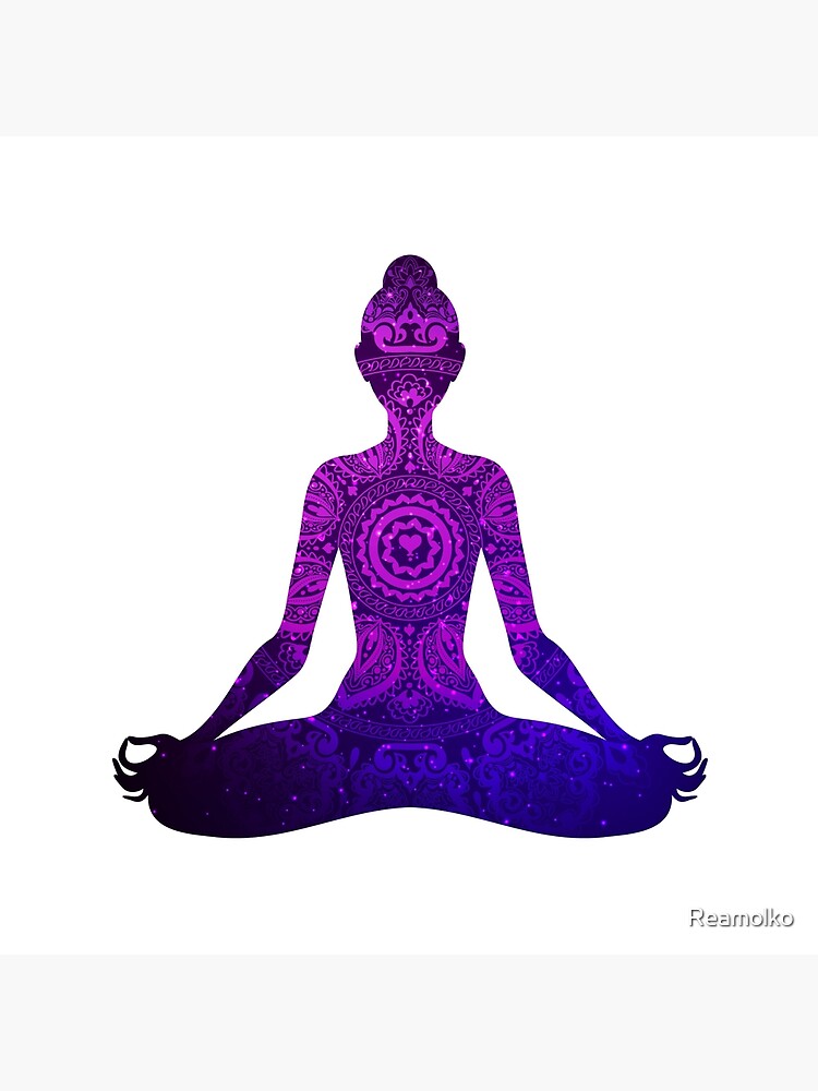 Yoga Pose With Lotus Background Vector SVG Icon - SVG Repo