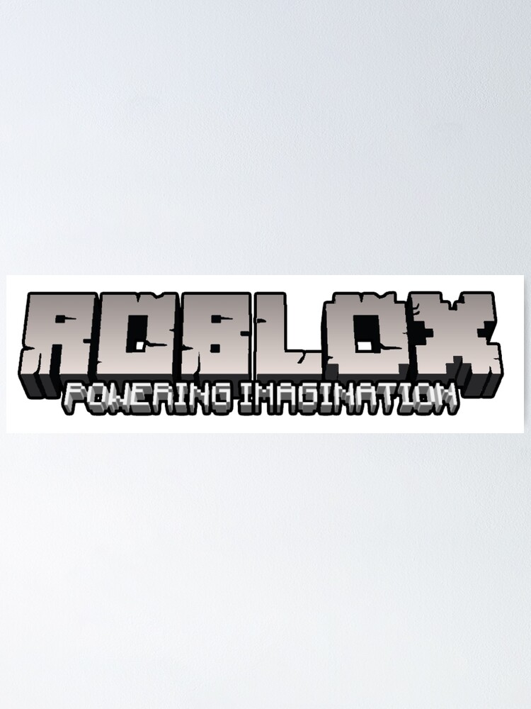 Roblox Minecraft Style Poster By Joef140 Redbubble - dark neon blue roblox logo