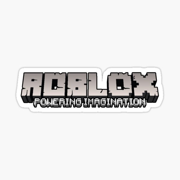 Roblox Minecraft Style Sticker By Joef140 Redbubble - why roblox logo is grey