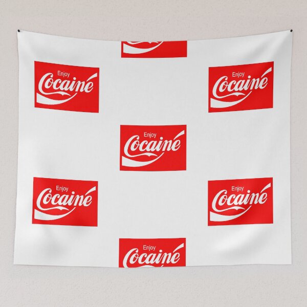 Item preview, Enjoy Cocaine (Red Print on White Tshirt) designed and sold by rudeboyskunk.