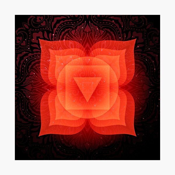 Item preview, Muladhara chakra with mandala background. Root chakra. designed and sold by Reamolko.