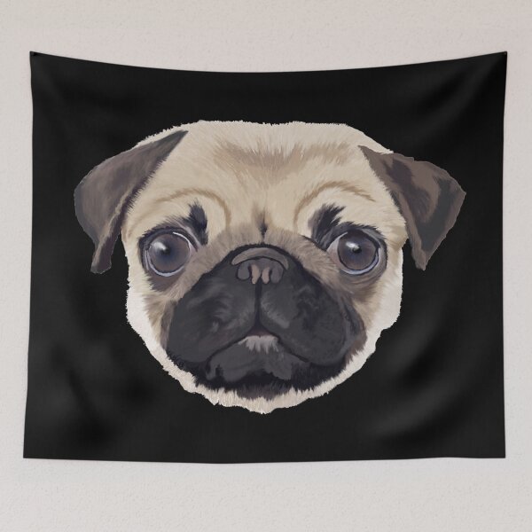 Item preview, Pug Life on Black designed and sold by ArtistsQuest.