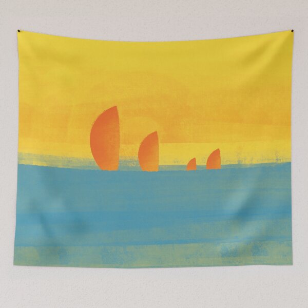 Item preview, Sails on the Horizon, digital painting designed and sold by SailorShoppe.