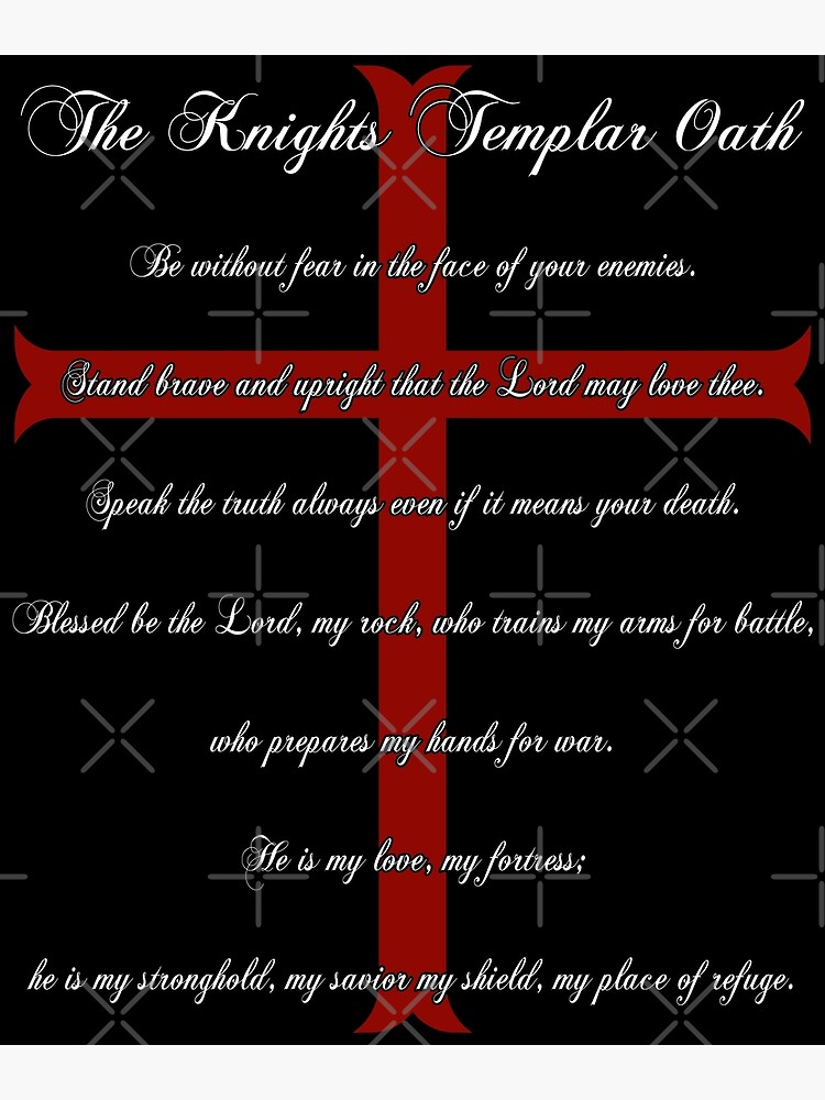 "Knights Templar Oath Makes Us Strong" Poster For Sale By LeNew | Redbubble