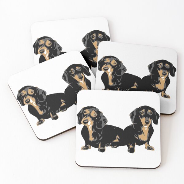 Item preview, Two Dachshund Puppies Colour Vector designed and sold by tribbledesign.
