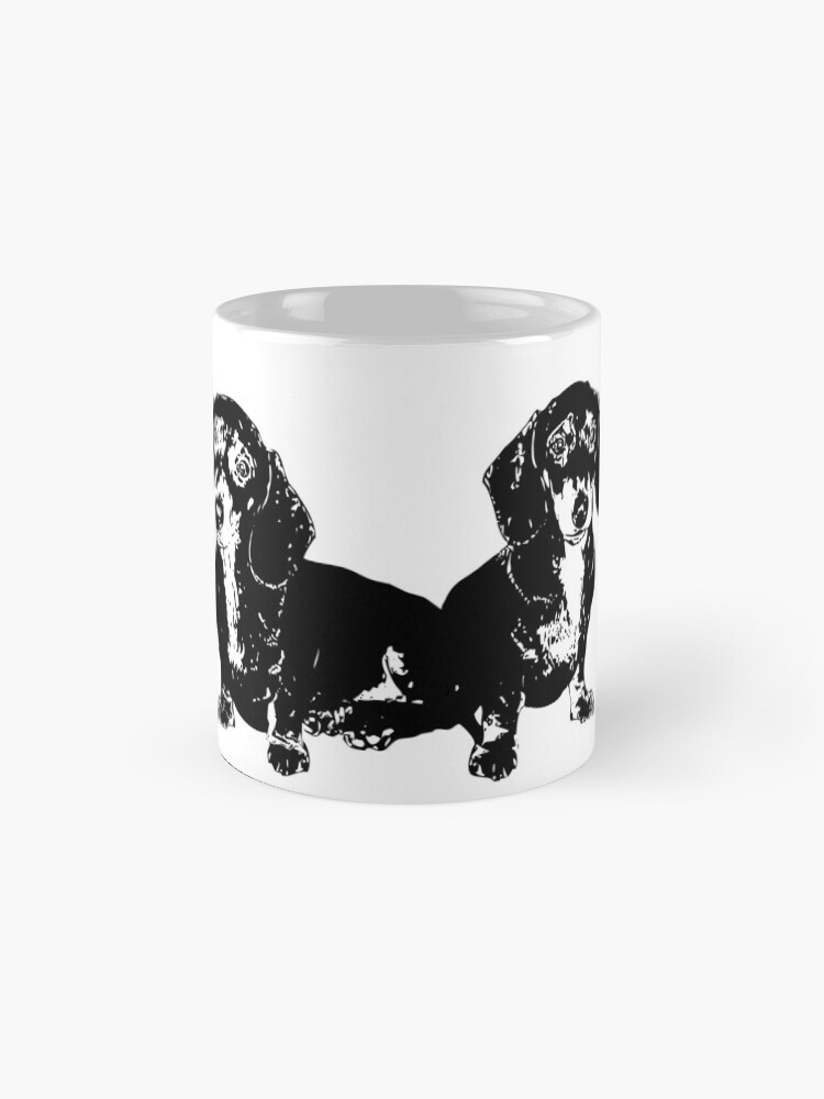 Alternate view of Two Dachshund Puppies Mug