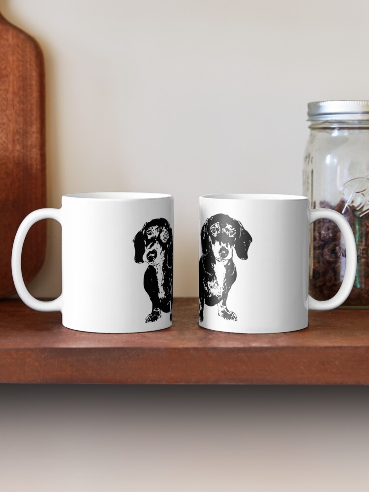 Alternate view of Two Dachshund Puppies Mug