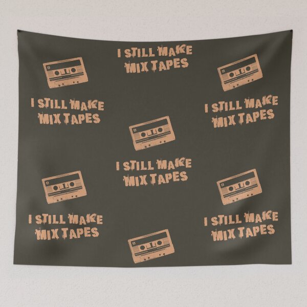 Item preview, I Still Make Mix Tapes (Orange Print) designed and sold by rudeboyskunk.