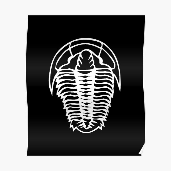 Trilobite Fossil designs | Geologist Gifts Poster