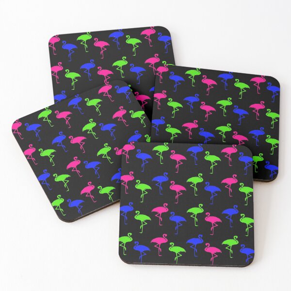 Aperçu de l'œuvre Trippy Neon Dayglo Flamingo Rave créée et vendue par Tammy Winand Arts.