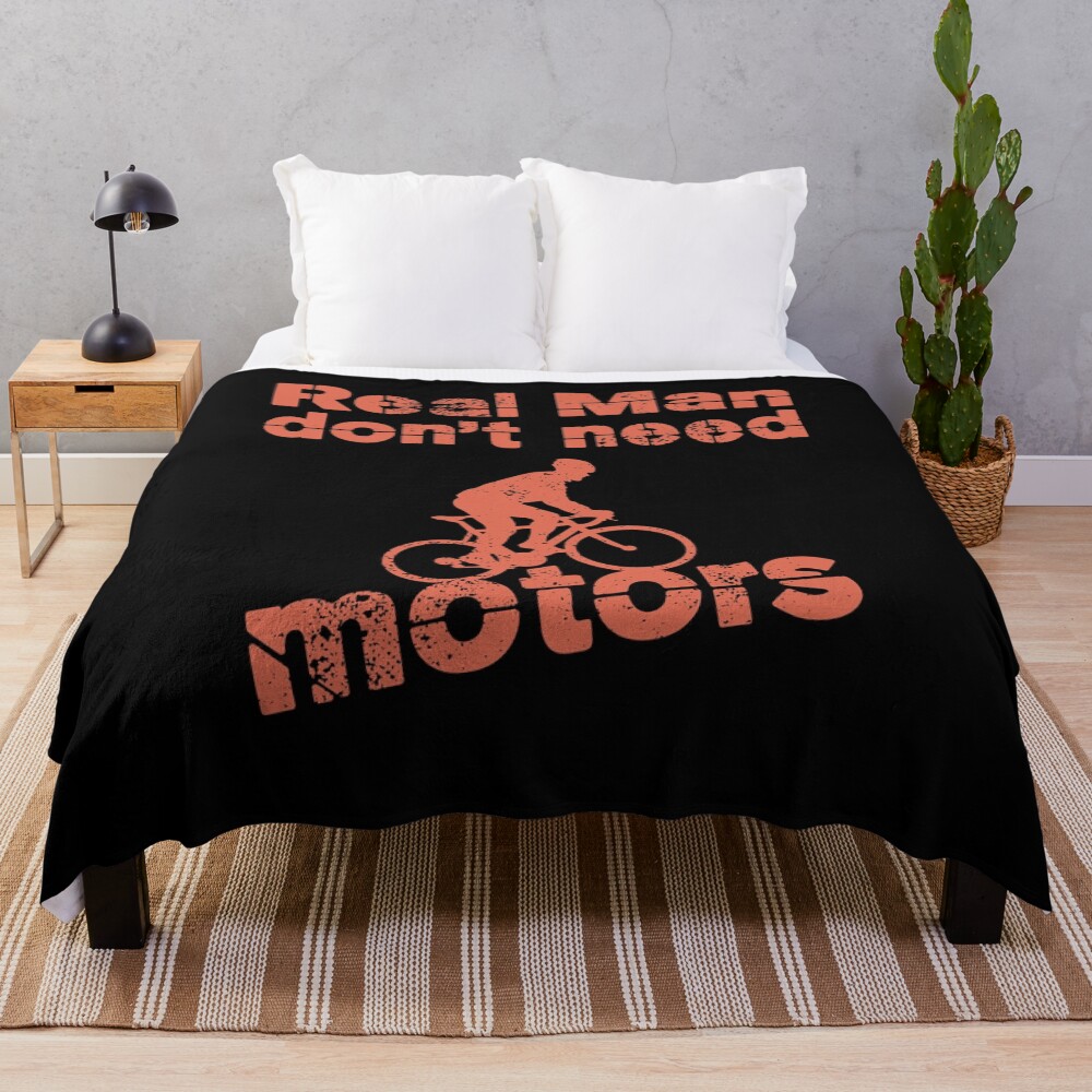 Cycling without motor and battery Throw Blanket