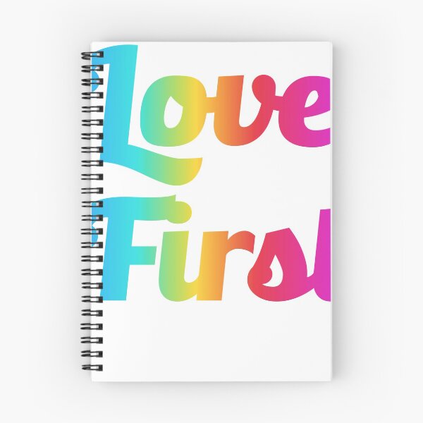 Item preview, Love First LGBTQ Support Rainbow Heart Graphic Tee designed and sold by TocaLuna.