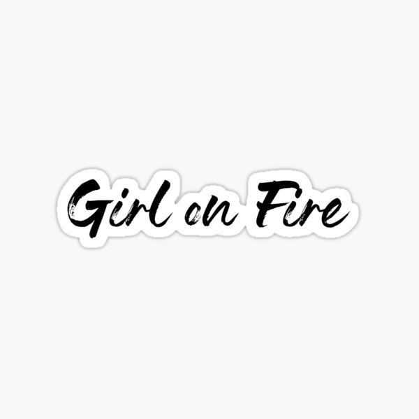 Chica en el fuego 3 Pegatina