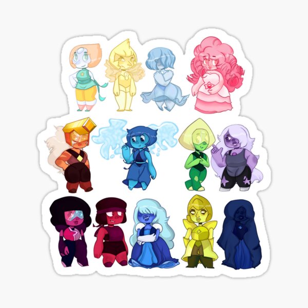 Small Chibi Steven Universe Gems Sticker