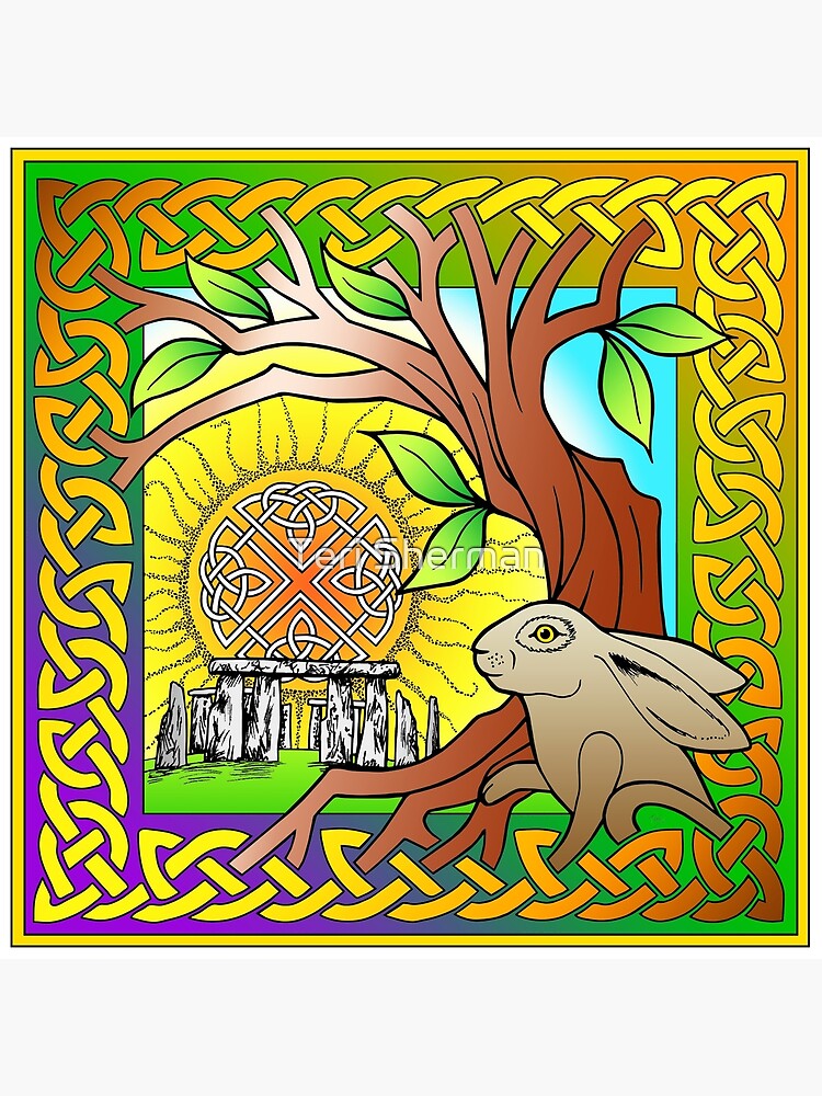 Summer Solstice Hare Celtic Knot Design